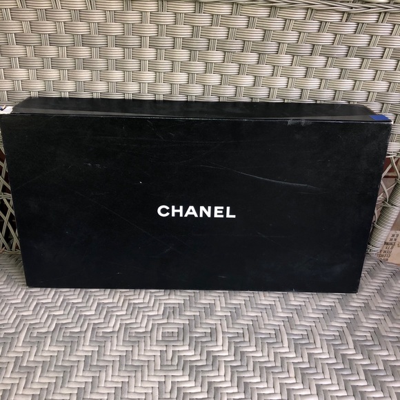 TWO TONE CHANEL RIDING BOOT SZ 38 METALLIC &BLACK - Picture 10 of 12